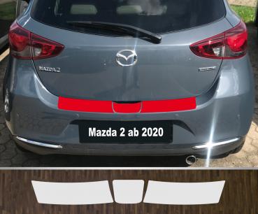 Lackschutzfolie Ladekantenschutz transparent 70 µm für Mazda 2 ab 2020